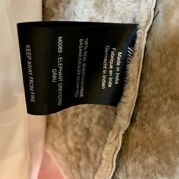 [4] Free People MUUBAA Bronson Sheepskin Gilet in Elephant Grey NWOT - Picture 8 of 8